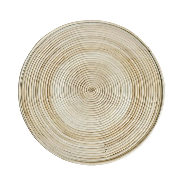 Hourglass Wicker Side Table For Sale In Los Angeles - Image 6 of 8