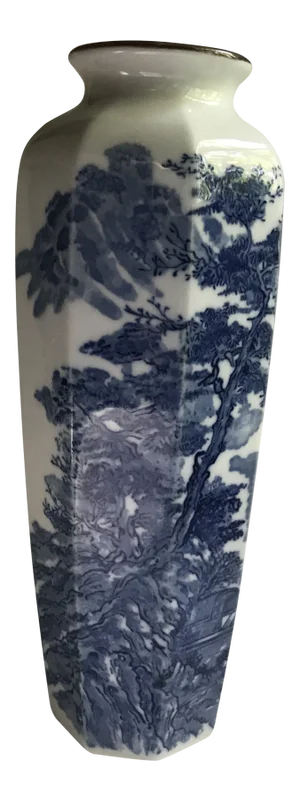 Chinese Blue and White Porcelain Octagonal Vase