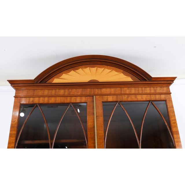 Vintage English George III Revival Library Bookcases, Set of 2 For Sale - Image 6 of 16