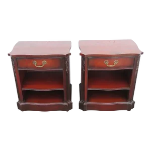 White Furniture Tall Large Nightstands End Side Bedside Tables a Pair