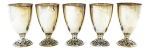 Mid-Century Rogers Bros Silver Plated Goblets - 5 Pieces