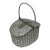 Mid-Century Woven Aluminum and Brass Lidded Basket For Sale