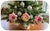 Hollywood Regency Blown Glass Floral Clip on Christmas Ornaments. Hand Painted. Applied Crystal. Pearlescent Pink For Sale - Image 3 of 3