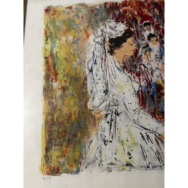 Bertoldot Taubert, Jewish Wedding, Litho Judaica, 1960s, Paper, in Very Good conditions. Designed 1960 to 1969 This piece...
