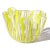 Abstract Vintage Murano Venini Bianconi Yellow White Filigrana Ribbons Italian Art Glass Decorative Fazzoletto Vase For Sale - Image 3 of 6