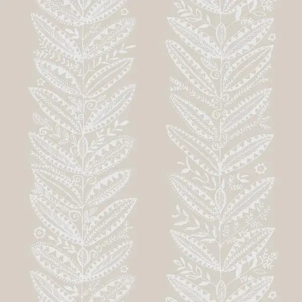 Schumacher Sample - Schumacher Eland Wallpaper in Natural For Sale - Image 4 of 4