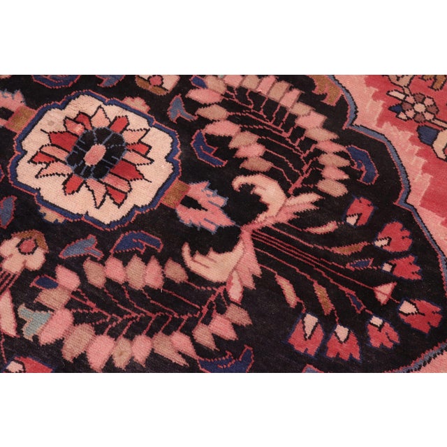 Medallion Persian Tabriz Red/Blue Wool Rug - 7'5'' X 10'3'' For Sale - Image 4 of 10