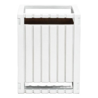 Waste Bin in White Shagreen by R&y Augousti For Sale