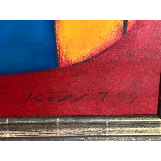 Costa Rican artist Jaime Koss through Chairish. The artwork is an original ~33” × 41” signed and dated (1999) stretched...