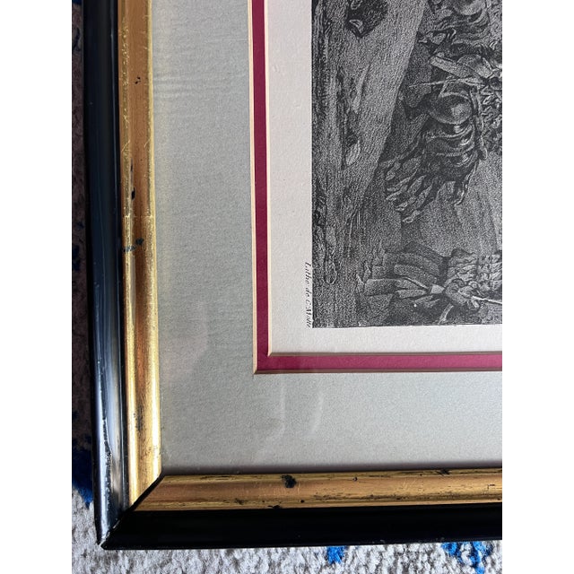 1920s Framed Battle of Montereau France Framed Lithograph Litho De C. Molte Walhier Del For Sale In Miami - Image 6 of 10
