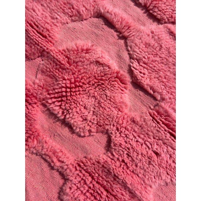 Contemporary Pink Moroccan Mrirt Wool Rug For Sale - Image 6 of 10