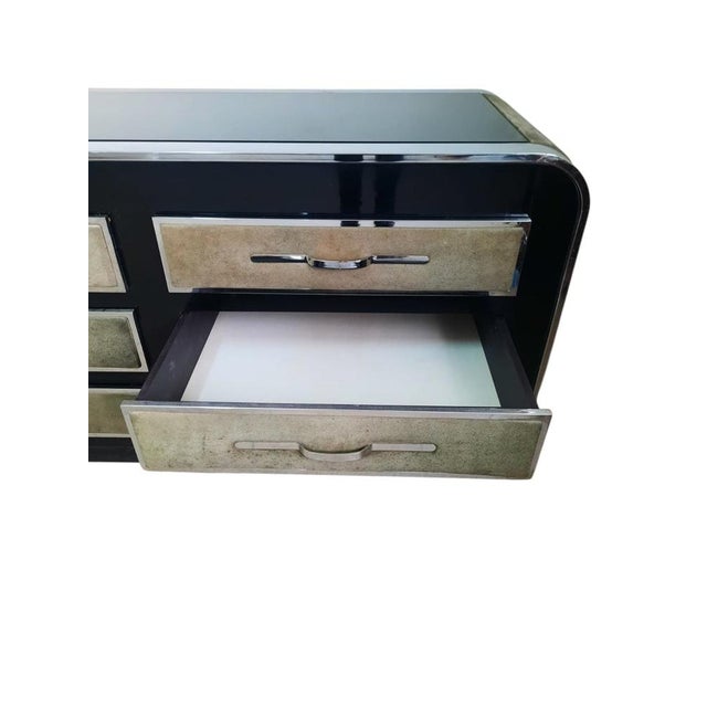 Wood Chest of Drawers in the style of Romeo Rega, Italy, 1970s For Sale - Image 7 of 15