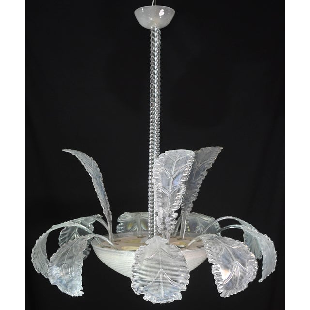Luxury Barovier & Toso Chandelier, Murano Pulegoso Glass, 1950s For Sale - Image 13 of 13