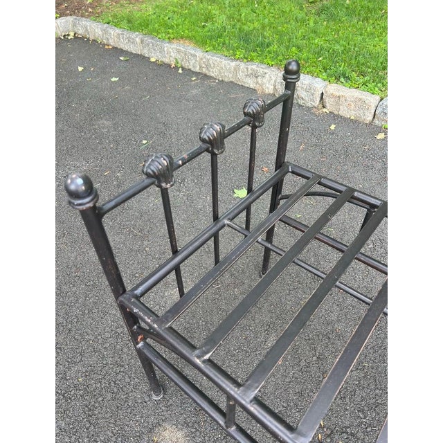Black Wrought Iron Bench For Sale - Image 14 of 18