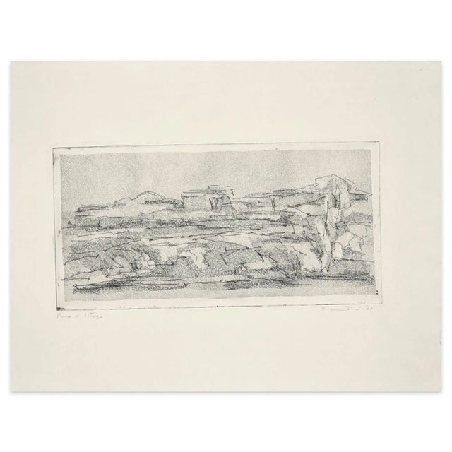 Landscape is a beautiful black and white etching and aquatint on paper, realized in 1962 by the Italian artist Fiorella...