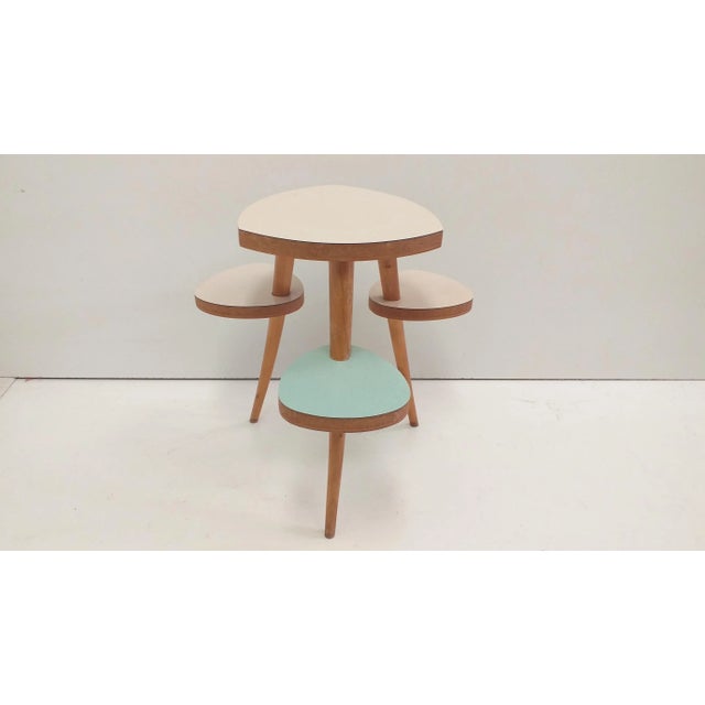 Brown Flower Table, Czechoslovakia, 1960 For Sale - Image 8 of 9