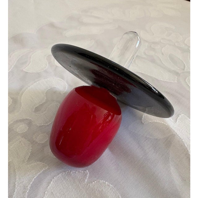 1980s 1985 Postmodern Lino Tagliapietra & Marina Angelin for Effetre Murano Glass Decanter, Signed For Sale - Image 5 of 14