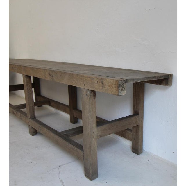 Gray Large Console Table in Oak For Sale - Image 8 of 18