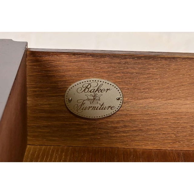 Baker Furniture Stately Homes Sheraton Bow Front Inlaid Mahogany Sideboard For Sale - Image 9 of 15