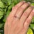 Oval Cut Ruby & Diamond Floral Halo Vintage Ring Size 5.5 in 14k Yellow Gold For Sale In New York - Image 6 of 15