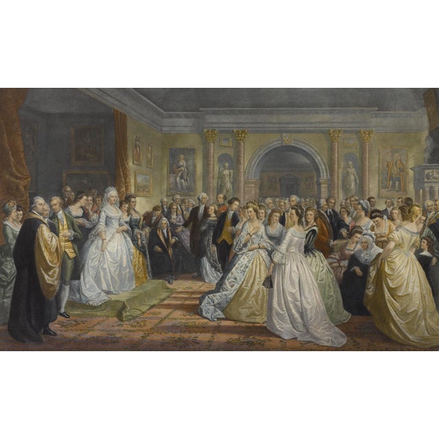 "Lady Washington's Reception" After D. Huntington, Engraved by A. H. Ritchie, 1865 For Sale - Image 4 of 5