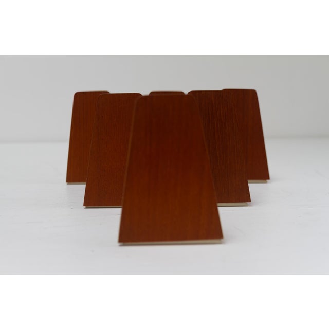 Scandinavian Mid-century Teak bookends by Kai Kristiansen for FM 1960s, set of 6. Decorative Danish modern bookends in...