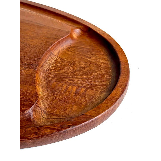 1970s Dansk Teak Wood Charcuterie Board For Sale - Image 9 of 14