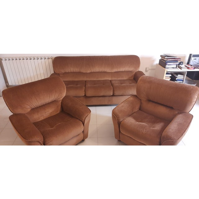 Elegant 3-piece living room set, in perfect condition. (Sofa and Bed Bed Size 180x143) This piece has an attribution mark,...