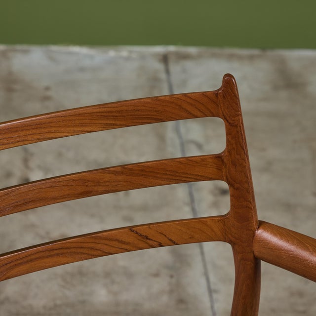 Model 62 Teak Dining Armchair by n.o. Møller For Sale - Image 11 of 12