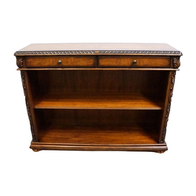 Rustic European Hooker Furniture Seven Seas Collection Walnut Old World Mediterranean 56" Open Cabinet Console Table 500-50-311 For Sale - Image 3 of 13