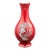 1970s Korean Red Lacquer Vase With Mother of Pearl Inlay – Cranes & Pine, Najeonchilgi For Sale