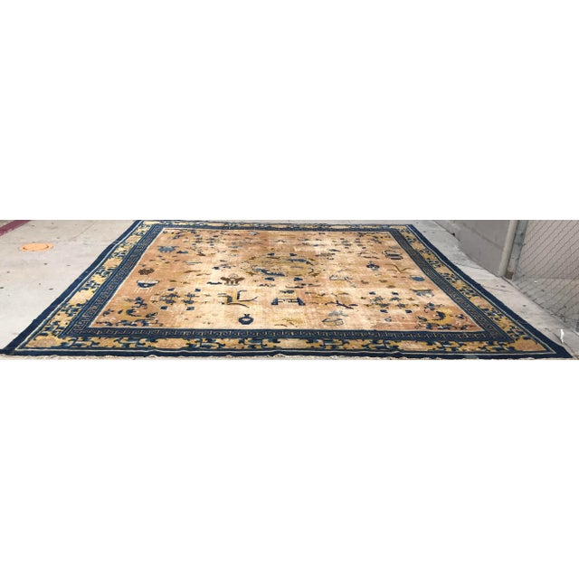 Antique 18th Century Chinese Ningshia Rug - 12′ × 12′ For Sale - Image 13 of 13