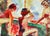 Figurative fauvist watercolor with three nude figures by Doris Ann Warner (American, 1925-2010). From the estate of Doris...