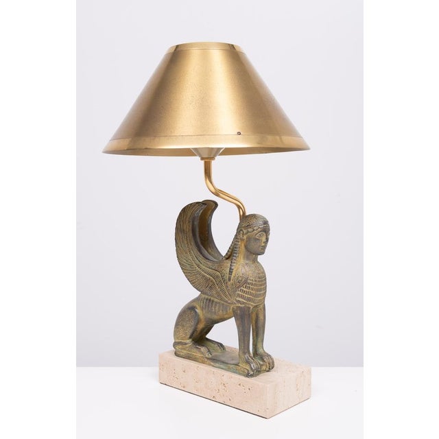 Sphinx Table Lamp from Maison Le Dauphin, France, 1970s For Sale - Image 14 of 14