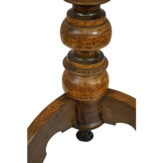 Octagonal Center Table with Inlays from Rolo, 19th Century For Sale - Image 3 of 12