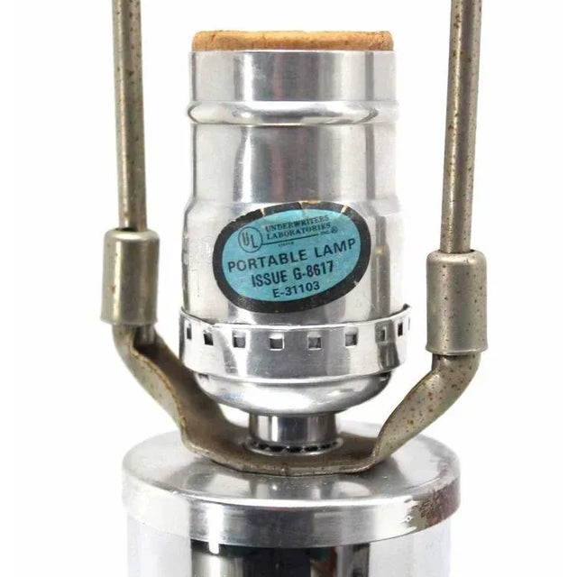 Mid-Century Chrome Bullet Shape Table Lamp For Sale - Image 6 of 8