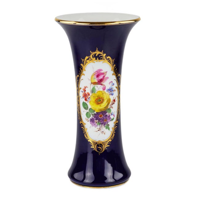 Ceramic Tall German Vase from Meissen For Sale - Image 7 of 7