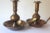 Gold 1970s Vintage Brass Candle Holders Pair of Chamber Sticks Solid Brass and Copper Rivets For Sale - Image 8 of 10