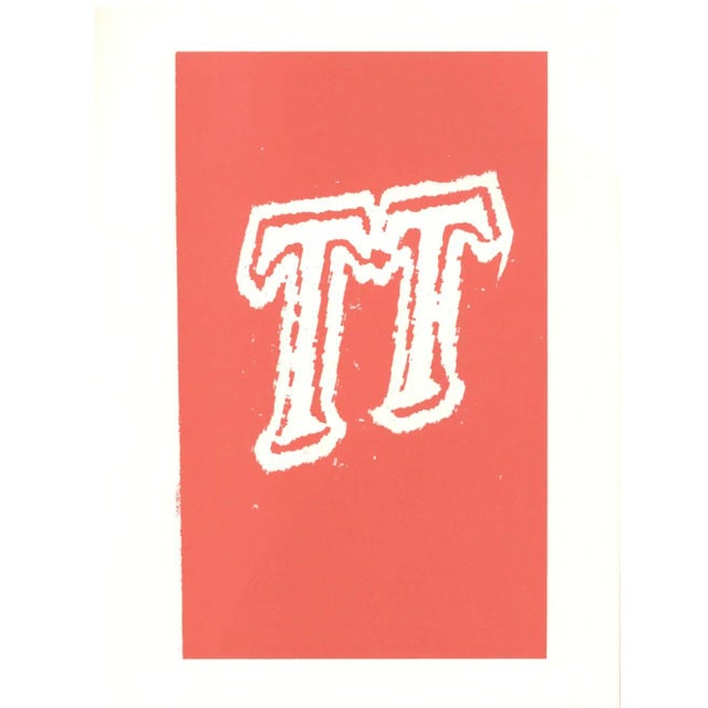 'T' from 'Hockney's Alphabet' By David Hockney 1991 Lithograph on Exhibition Fine Art Cartridge paper 38.4 x 46.4 cm...