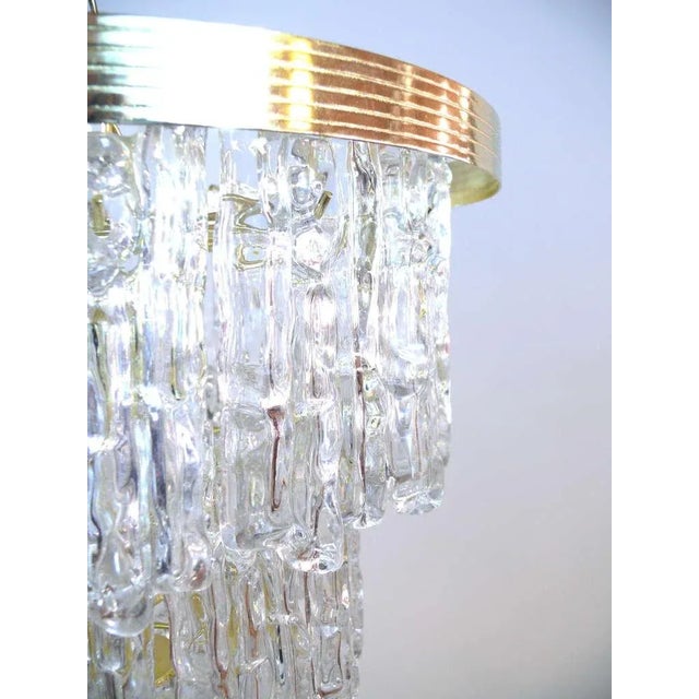 Transparent Tiered Lucite Icicle Chandelier For Sale - Image 8 of 10