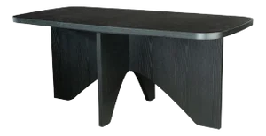 Finneas Rectangular Dining Table in Black