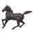 Small Vintage Bronze Horse Sculpture with Dark Patina For Sale