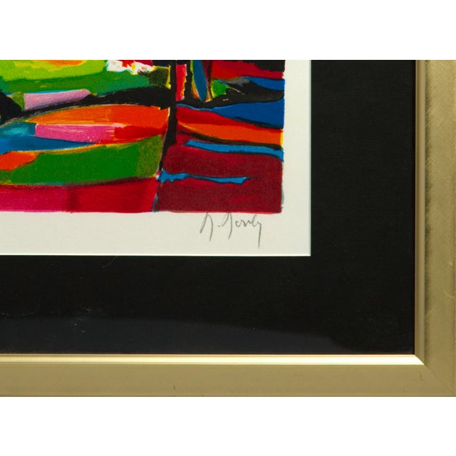 Late 19th Century Late 19th Century Marcel Mouly "Les Maisons Dans La Vallée" Original Signed Lithograph, Edition of 300, Framed For Sale - Image 5 of 8