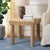 Introducing the Shazza Weaved Accent Table in a serene natural hue. This exquisite piece seamlessly blends form and...