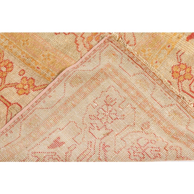 Late 19th Century Antique Turkish Oushak Rug For Sale - Image 5 of 8