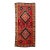 Mid-Century Vintage Tribal Kurdish Wool Rug With Geometric Diamond Medallions For Sale