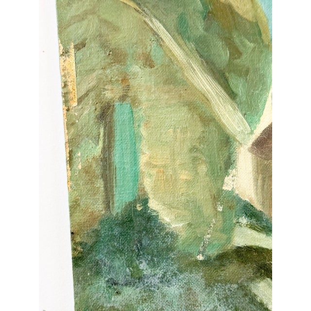 Impressionist Mid 20th Century Vintage European Village Original Painting on Board For Sale - Image 3 of 6