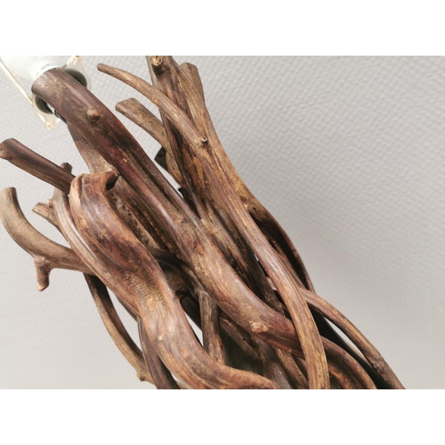 Vintage Table Lamp in Driftwood, 1980s For Sale - Image 14 of 15