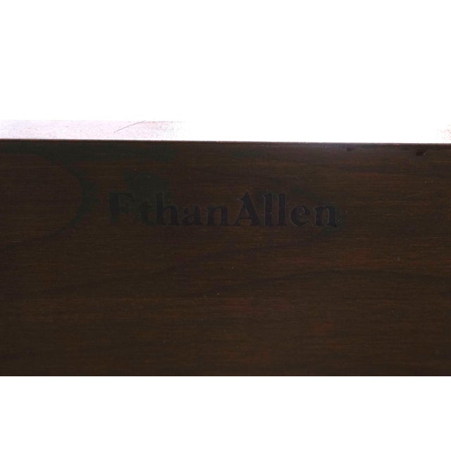 Ethan Allen King Size Georgian Court Cherry Poster Bed For Sale - Image 16 of 18