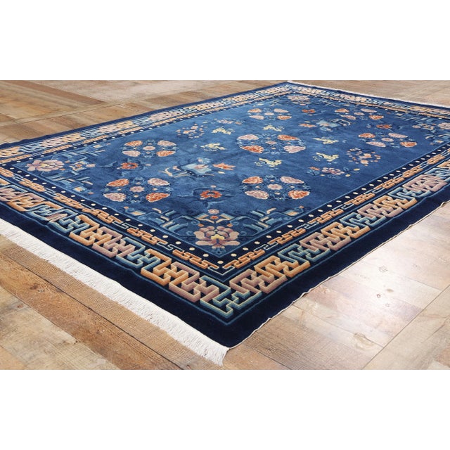 Textile Antique Chinese Peking Rug - 06'03 X 09'01 For Sale - Image 7 of 9